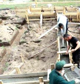 Опалубка деревянная для бетонных строительных работ - вариант 1