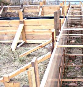 Опалубка деревянная для бетонных строительных работ - вариант 4