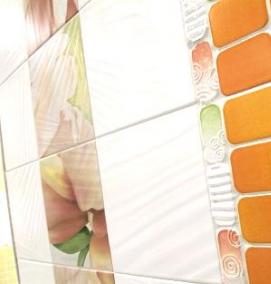 Оранжевая плитка мозаика - вариант 3