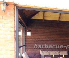 Остекленная беседка с мангалом - вариант 1