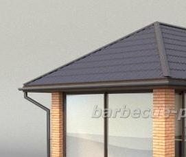 Остекленная беседка с мангалом - вариант 4