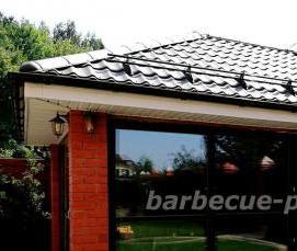 Остекленная беседка с мангалом - вариант 2