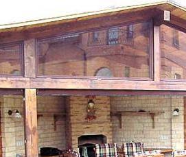 Остекленные беседки для дачи - тип 2