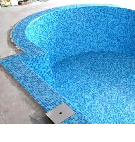 Отделка бассейна мозаикой - модель 4