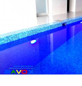 Отделка бассейна мозаикой - модель 3