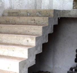 Отделка бетонной лестницы керамогранитом - модель 4