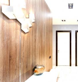 Отделка коридора декоративным панелями - модель 1