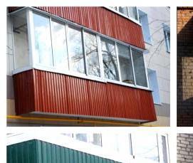 Отделка металлического балкона - модель 1