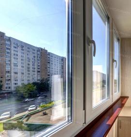 Отделка остекленного балкона - тип 1