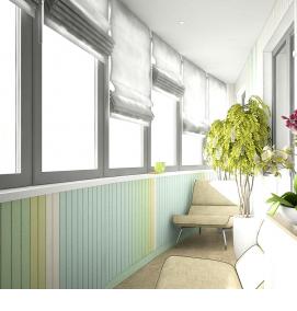 Отделка остекленного балкона - тип 3