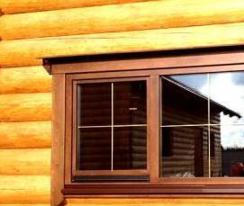 Отделка откосов окон деревом - вариант 3