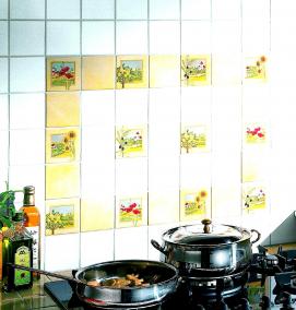 Отделка стен керамической плиткой - модель 2