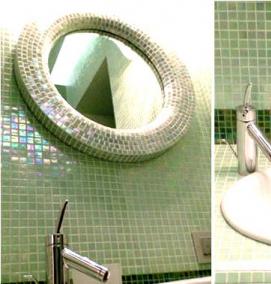 Отделка ванной комнаты мозаикой - вариант 3