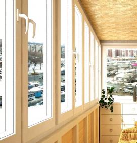 Отделка витражного балкона - тип 1