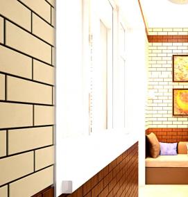 Отделка витражного балкона - тип 4