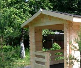 Открытая беседка из бруса - вариант 3