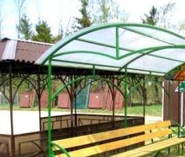 Открытая беседка из металла - модель 4