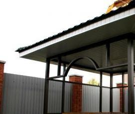 Открытая беседка из металла - модель 2