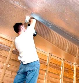 Отражающая теплоизоляция для потолка - модель 1