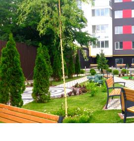 Озеленение жилого комплекса - вариант 2