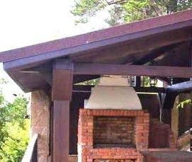 Панорамная беседка с мангалом - тип 3