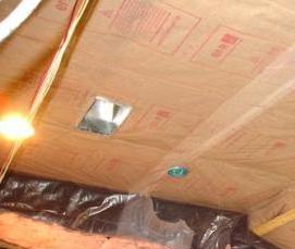 Пароизоляция для бани на потолок - тип 2