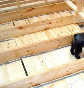 Пароизоляция для чернового пола в деревянном доме - тип 2