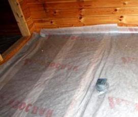 Пароизоляция для пола по лагам - вариант 4