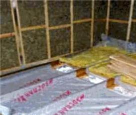 Пароизоляция для пола по лагам - вариант 3