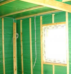 Пароизоляция между этажами деревянного дома - тип 1