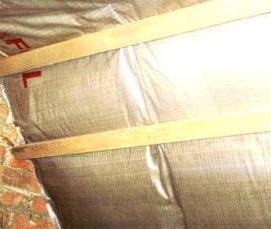 Пароизоляция перекрытия чердака - тип 3