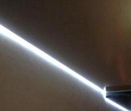 Парящий натяжной одноуровневый потолок - тип 2