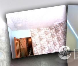 Парящий тканевый натяжной потолок - модель 4