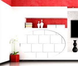 Пазогребневые пустотелые плиты влагостойкие 667х500х80 мм - вариант 2