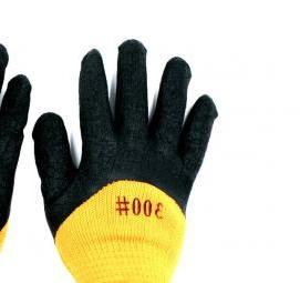 Перчатки рабочие прорезиненные утепленные - модель 1