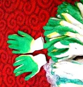 Перчатки рабочие с двойным латексным покрытием - вариант 1