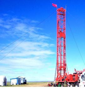 Переносная буровая установка для бурения скважин - модель 1