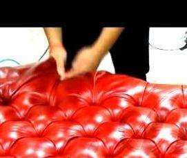 Перетяжка мебели - каретная стяжка - тип 2