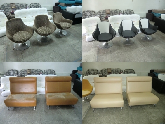 Перетяжка ресторанной мебели - вариант 4