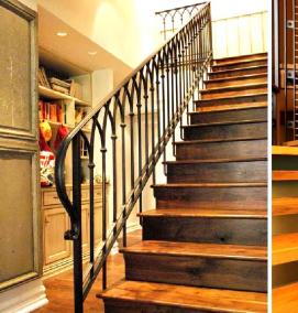 Перила для лестниц в частном доме - вариант 1