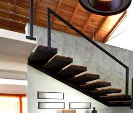 Перила для лестницы в стиле лофт - вариант 3