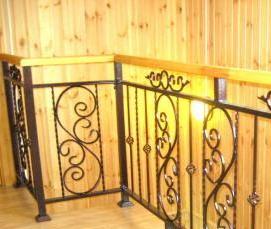 Перила кованые для лестницы на улице - модель 4