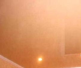 Персиковый натяжной потолок - тип 4