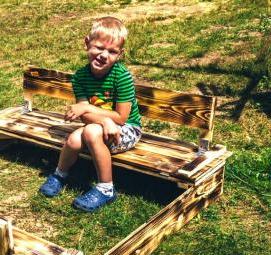 Песочницы с крышкой для дачи - модель 1