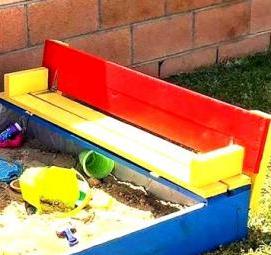 Песочницы с крышкой для дачи - модель 3