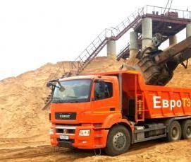 Песок самосвалами - модель 3