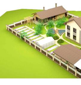 Планировка частного участка - модель 4