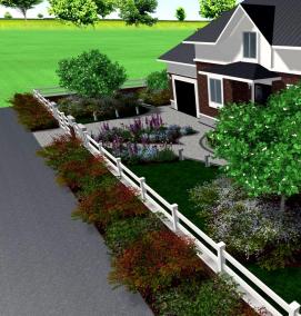 Планировка дачного участка 6 соток с домом - тип 2