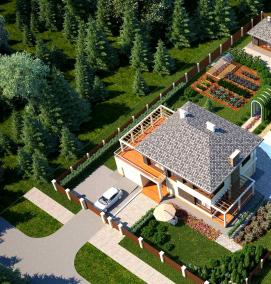 Планировка дачного участка 7 соток - вариант 1