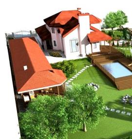 Планировка квадратного участка 8 соток - тип 2